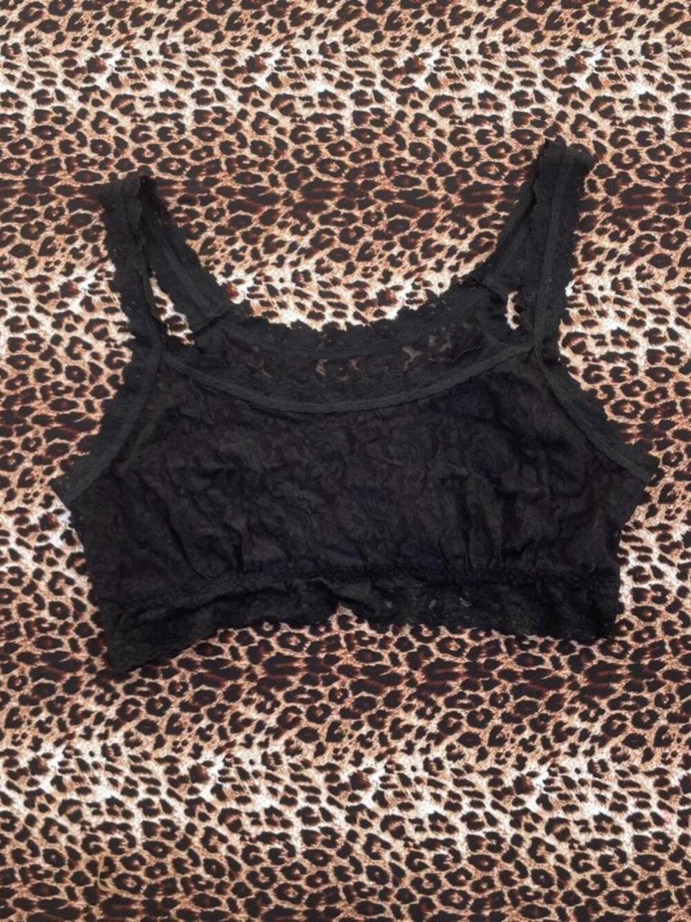 y2k black lace crop top / bra top